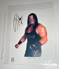 WWE Rhyno Auto 8x10 signed
