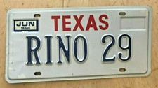 TXS VANITY AUTO LICENSE PLATE