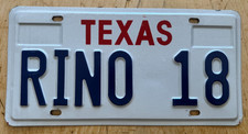 VANITY AUTO LICENSE PLATE "